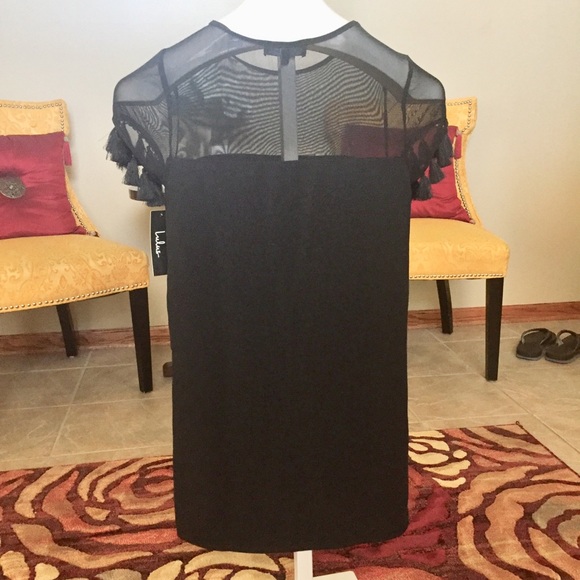 Lulu’s Iced Latte Black Shift Dress with Tassels - Picture 4 of 9